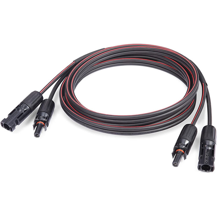 ສາຍໄຟແສງອາທິດ 30 ຟຸດ 2x10 AWG Twin Wire Solar Extension Cable