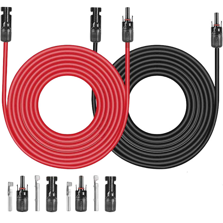 ສາຍຂະຫຍາຍແສງຕາເວັນ 30Ft 10AWG 6mm2 ສາຍໄຟແສງຕາເວັນ